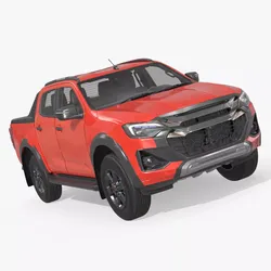 Red All-Terrain Pickup LHD 3D model