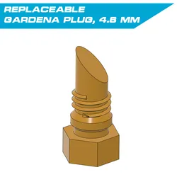 Replacement Gardena 4.6 mm sealing plug / Ersatz für Gardena Verschlussstopfen 4,6 mm