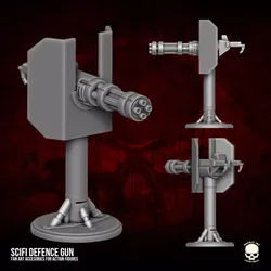 Scifi Defence Gun 3D Printable Files for Action Figures 3D print model