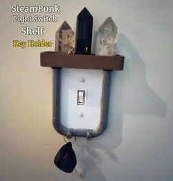 Steampunk Lightswitch Shelf