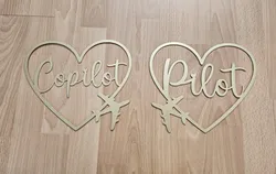 Stylish chair decor for weddings in a pilot-themed design