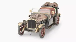 Vintage Steampunk Convertible 3D model