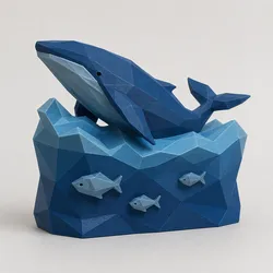 Wal-Szene im Ozean - Whale scene in the ocean
