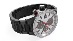 Black Steel Chronograph Watch With Tachymeter 3D model