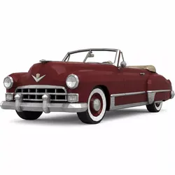 Classic 1950s Convertible Low-Poly 3D model