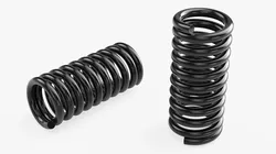Coil Spring 7sm Black 3D model