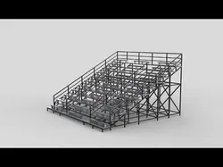 compact bleachers 3D model
