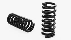 Compression Coil Spring 4cm Black 3D model