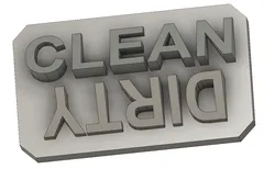Dishwasher Clean/Dirty Sign