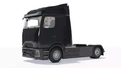 Electric Semi Truck Cab 2024 Black 3D model