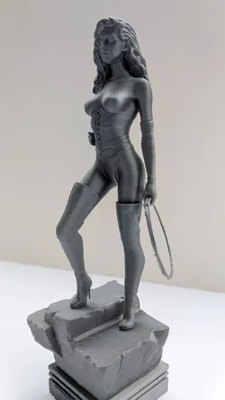 Female huntress statue