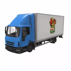 Fruit Carrying Truck Low Poly Low-poly 3D model