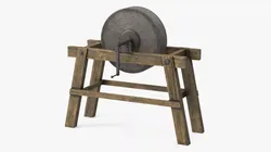 Hand Crank Sharpening Grinder 3D model