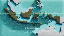 Isometric Indonesia Map With Equator Line 3D model