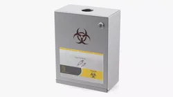 Locking Wall Mounted Sharps Cabinet 3D model