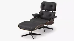 Lounge Chair with Ottoman Polisander 3D model