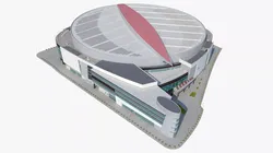 Modern Indoor Arena Building 3D model