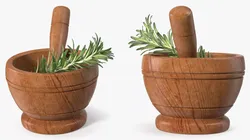 Mortar with Rosemary 3D model