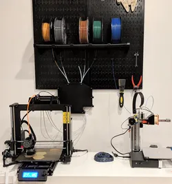 Multi-spool holder for Wall Control Peg board and Prusa MMU2s