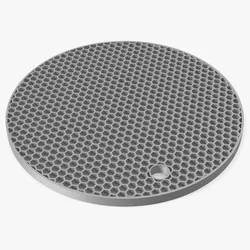 Non-Slip Silicone Hot Mat Gray Finish 3D model