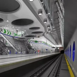 Realistic Wilhelminaplein Metro Station 3D model