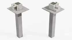Reinforced Nuclear Bunker Entrance Structure 3D model