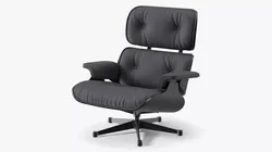 Retro Lounge Chair Black 3D model