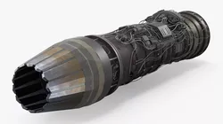 Russian Fifth Gen Fighter Jet Engine 177S 3D model