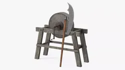 Sharpening Wheel with Beheading Axe 3D model