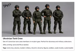 Ukrainian Tank Crew 3D print model