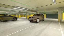 Underground Garage with Simplified Cars 3D model