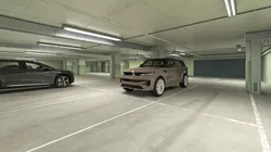 Underground Parking Garage with Cars Simplified 3D model