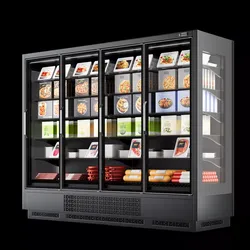 Vertical Glass Door Commercial Fridge 3D model
