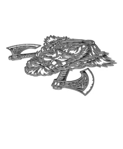 Viking Warrior Wall Art.stl