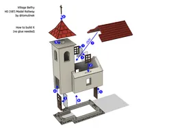 Village Belfry for Model Railway and Scenery (H0)