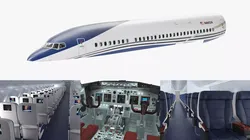 Airplane Cabin and Cockpit Interior 3D model
