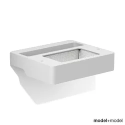 artemide architectural square wall lamp