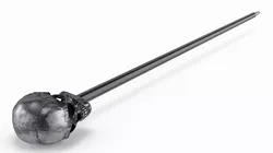 Black Walking Stick Skull Top 3D model