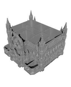 Cathedral Brush Holder STL | Gothic Dark Decor | Vanity Accent Piece | Makeup Enthusiast Gift