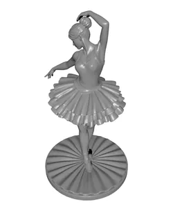 Coquette Ballerina Sculpture STL | Neoclassical Elegance | Romantic Shelf Accent | Ballet Lover Gift