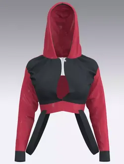 Crop Top Hoodie with Harness 3D Model 3D model