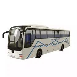 Electric Bus Low Poly Low-poly 3D model