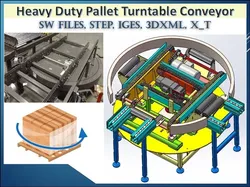 Heavy Duty 90-180-360 Degree  Pallet Turntable Conveyor 3D model