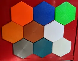 Hexagonal Filament Swatch (accepts 6mm x 2mm magnet)