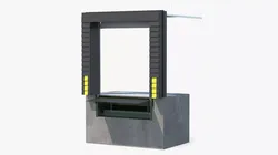 Loading Dock Shelter with Open Roll-Up Door 3D model