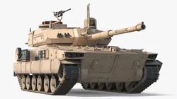 M10 Booker Tracked Vehicle with Dirty Hull 3D model