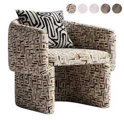Modern Luxury Lounge Armchair 3D Model 3D model