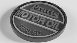 Pratts Motor Oil Sign 3D print model