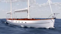 Sailing Yacht Ketch Design 3D model