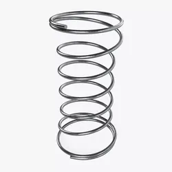 Steel Straight Coil Spring 14sm 3D model